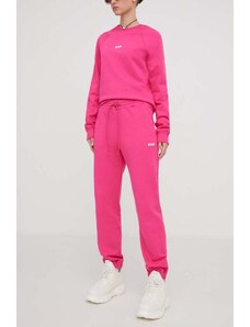 MSGM pantaloni da jogging in cotone colore rosa