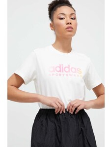 adidas t-shirt in cotone donna colore beige IR5890