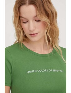 United Colors of Benetton t-shirt in cotone donna colore verde