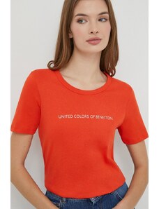 United Colors of Benetton t-shirt in cotone donna colore rosso