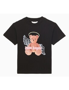 Palm Angels T-shirt nera in cotone con stampa