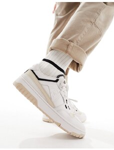 Tommy Hilfiger - Sneakers stile basket in pelle color crema-Bianco