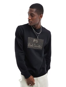 PS Paul Smith - Felpa nera con ricamo del logo sul petto-Nero