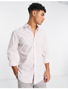 French Connection - Camicia a maniche lunghe slim elegante rosa