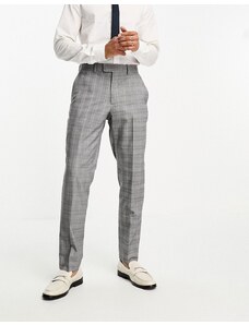 French Connection - Pantaloni da abito grigio medio a quadri principe di Galles