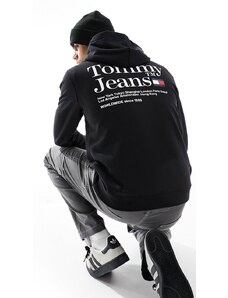 Tommy Jeans - Modern - Felpa con cappuccio vestibilità classica nera con logo-Nero