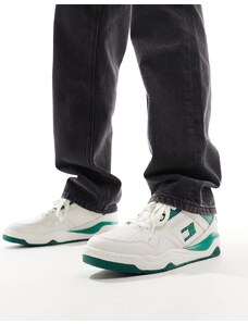 Tommy Jeans - Sneakers con suola esterna in pelle multicolore-Bianco