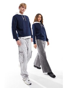 Tommy Jeans - Archive - Felpa con cappuccio unisex blu navy vestibilità classica con logo