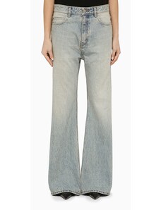 Balenciaga Jeans a zampa effetto slavato in denim