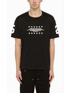 Givenchy T-shirt girocollo nera con stampa grafica