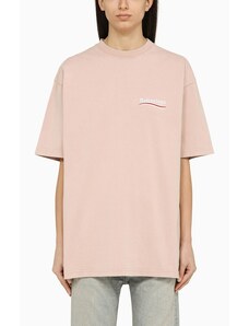 Balenciaga T-shirt Political Campaign in cotone rosa chiaro