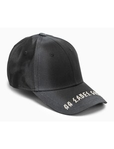 44 Label Group Cappello con visiera nero con ricamo logo