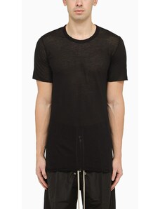 Rick Owens T-shirt girocollo nera in cotone