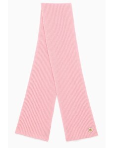GUCCI Sciarpa rosa in cashmere con logo