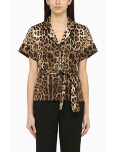 Dolce&Gabbana Camicia in fantasia leopardata in seta