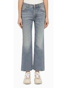 Chloé Jeans cropped effetto slavato in denim