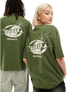Guess Originals - Radio - T-shirt verde unisex con logo