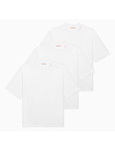 Marni T-shirt oversize bianca con ricamo logo