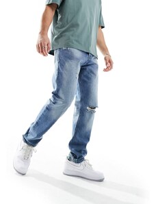 Good For Nothing - Jeans lavaggio medio con strappi sulle ginocchia-Blu