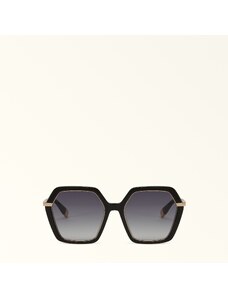 Furla Sunglasses Sfu691 Occhiali Da Sole Nero Nero Metallo + Metallo Donna