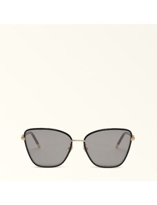 Furla Sunglasses Sfu692 Occhiali Da Sole Nero Nero Metallo + Acetato Donna