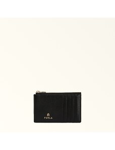 Furla Camelia Porta Carte Di Credito Nero Nero Pelle Stampata Donna