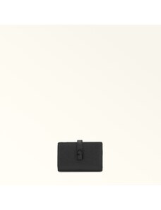 Furla Flow Portafoglio Compatto Nero Nero Pelle Di Vitello Claris Lux Donna