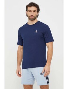 adidas Originals t-shirt in cotone Essential Tee uomo colore blu navy con applicazione IR9693
