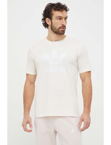 adidas Originals t-shirt in cotone Trefoil uomo colore beige IU2367