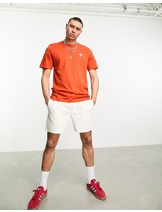 adidas Originals - Trefoil Essentials - T-shirt rossa con logo piccolo-Rosso