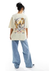 Billabong - True Tiger - T-shirt oversize color crema-Bianco