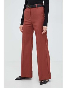 Weekend Max Mara pantaloni in lana colore rosso