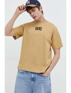 Vans t-shirt in cotone uomo colore giallo con applicazione