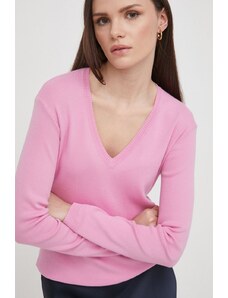 United Colors of Benetton maglione in cotone colore rosa