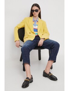 Sisley giacca colore giallo