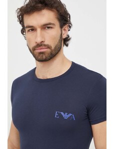Emporio Armani Underwear maglietta lounge pacco da 2 colore blu navy