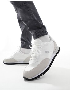 BOSS by Hugo Boss BOSS - Parkour - Sneakers da running bianche e beige-Bianco
