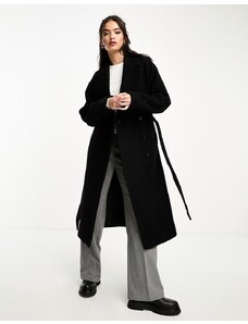 & Other Stories - Cappotto in lana nero con cintura