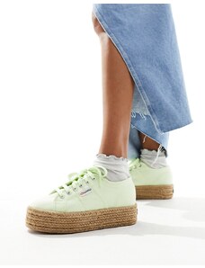 Superga - Sneakers verde lime-Bianco
