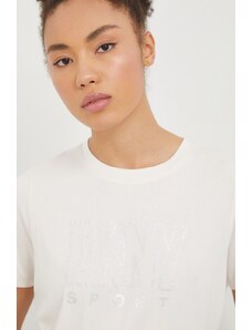Dkny t-shirt donna colore beige
