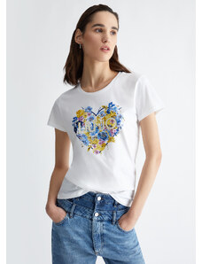 LIUJO Liu Jo T-shirt Con Cuore Floreale