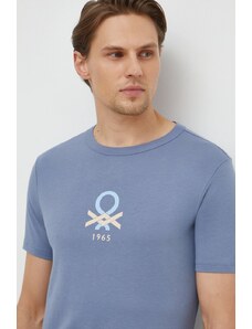 United Colors of Benetton t-shirt in cotone uomo colore blu