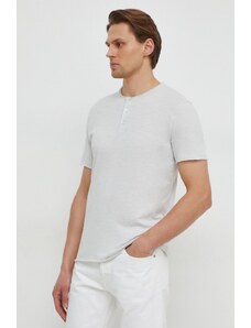 Sisley t-shirt in cotone uomo colore grigio