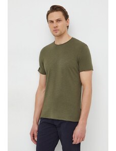 Sisley t-shirt in cotone uomo colore verde