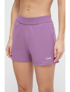 HUGO shorts lounge colore violetto