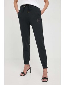 Pinko pantaloni da jogging in cotone colore nero