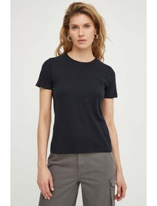 American Vintage t-shirt in cotone donna colore nero