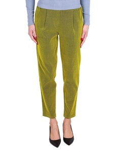 Fracomina PANTALONE BAGGY IN VELLUTO A COSTE, VERDE