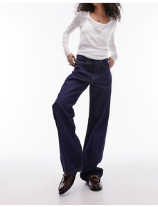 Topshop - Column - Jeans grezzi color indaco-Blu