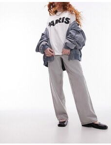Topshop - Jeans grigi con dettaglio raccolto sul retro-Grigio